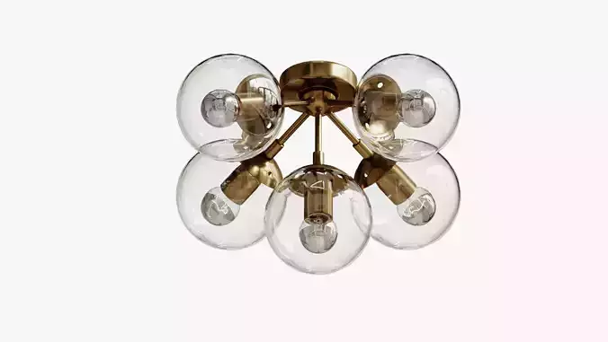 CEILING LIGHT MODO 5 BRASS COLOR DESIGNED