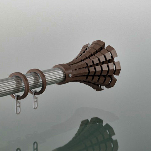 Finial for curtain rods 3D model_2