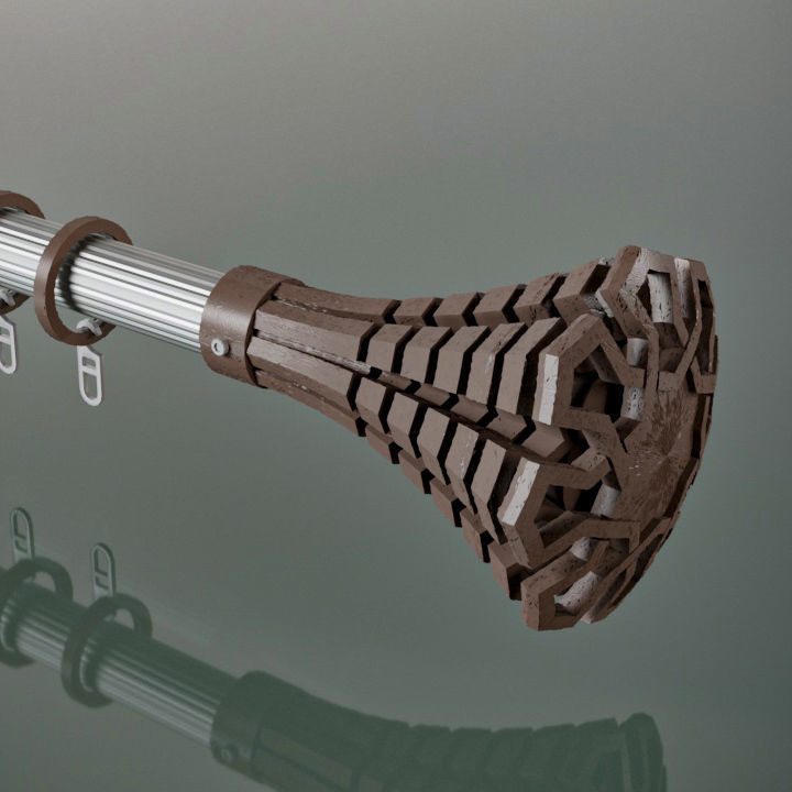 Finial for curtain rods 3D model_1