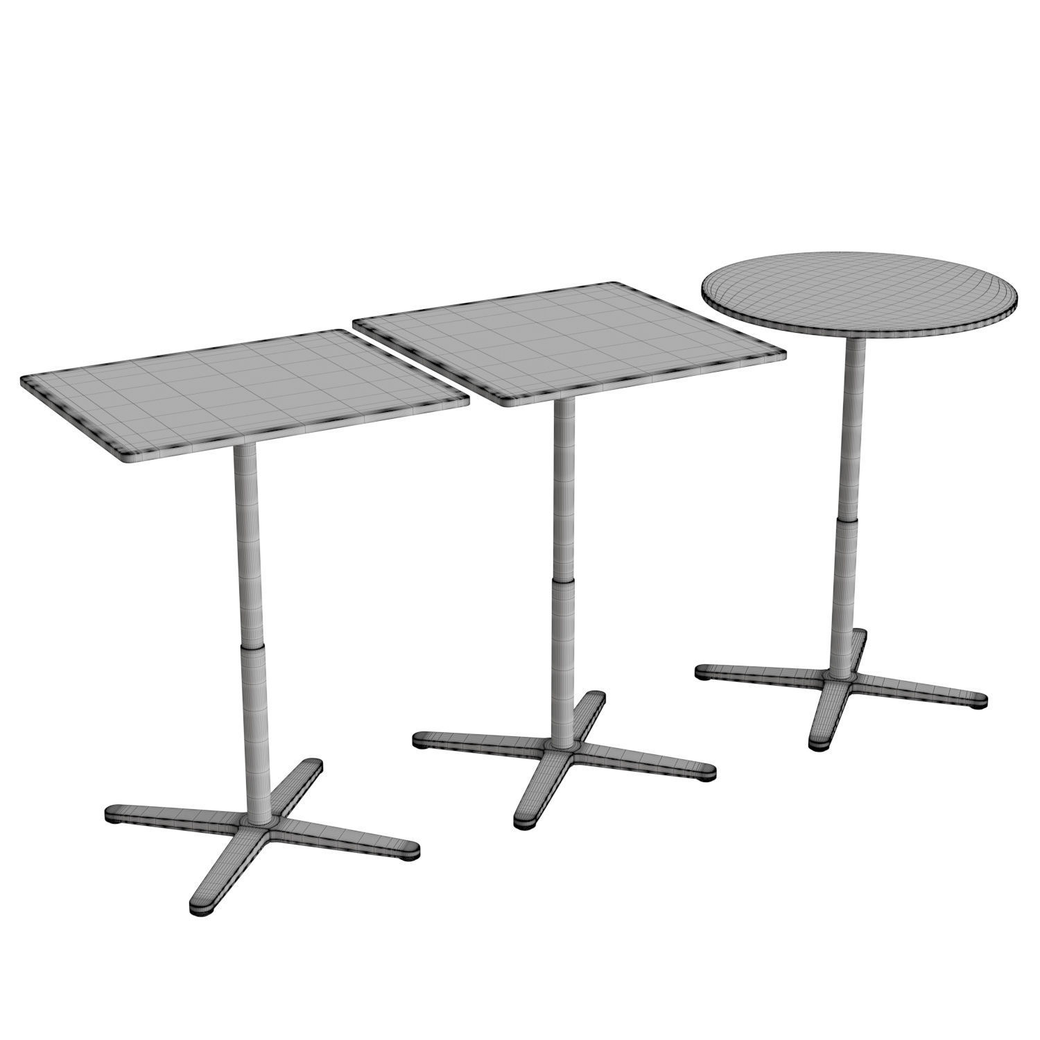 Super Fold Table High 3D model_4