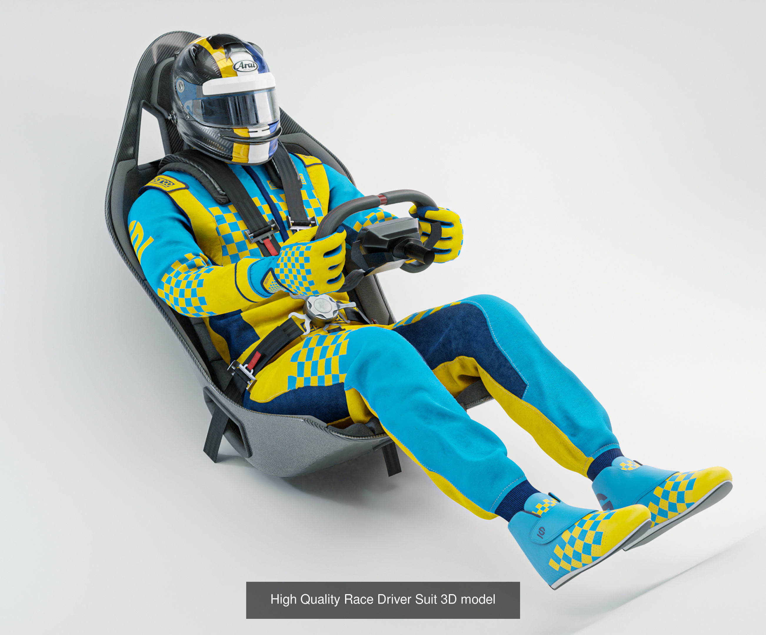 High Quality Race Driver Suit Pack 3D Model Collection_3