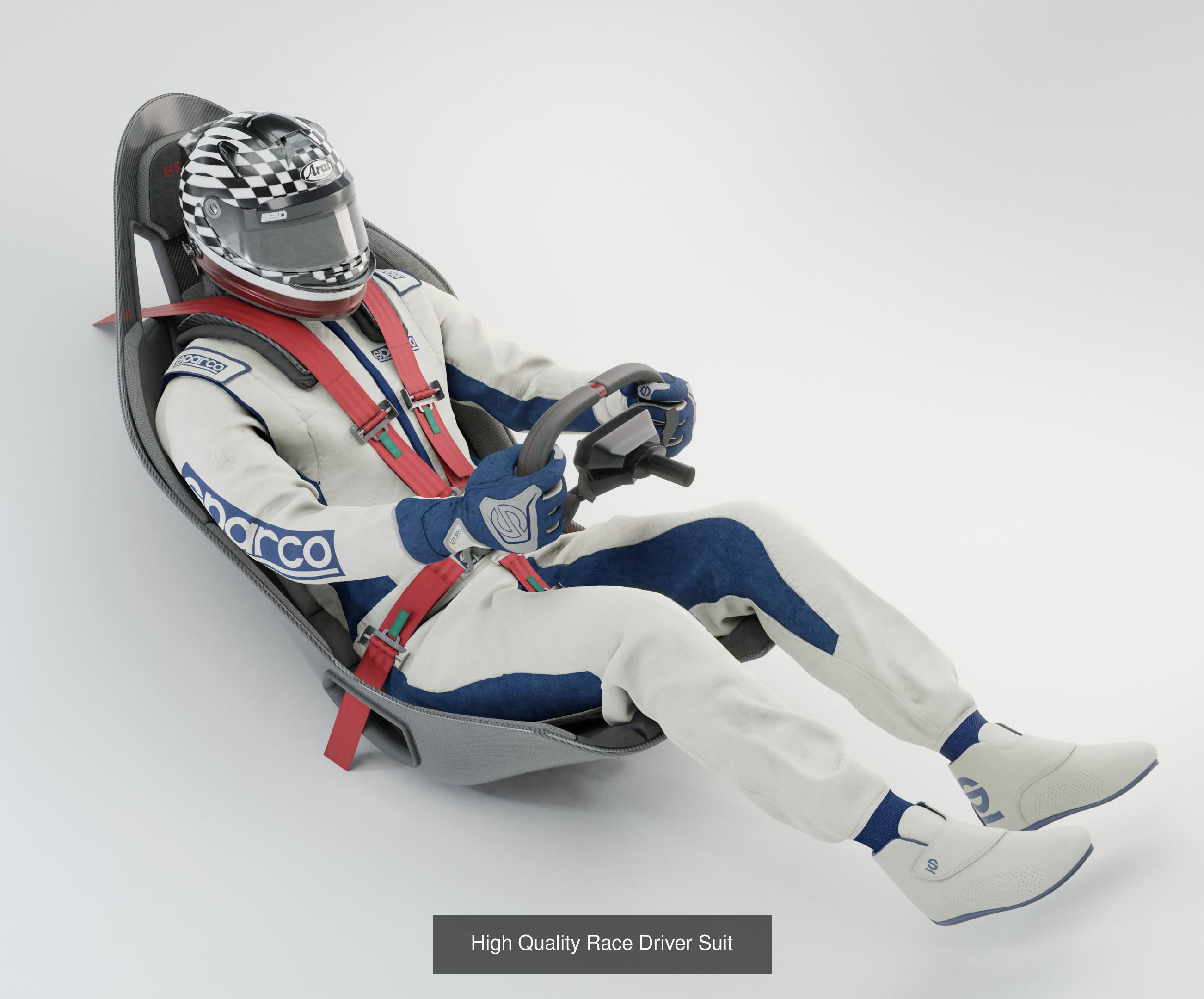 High Quality Race Driver Suit Pack 3D Model Collection_2