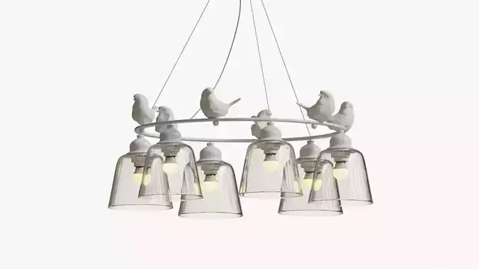 SUSPENDED LUMINAIR PROVENCE BIRD CHANDELIER