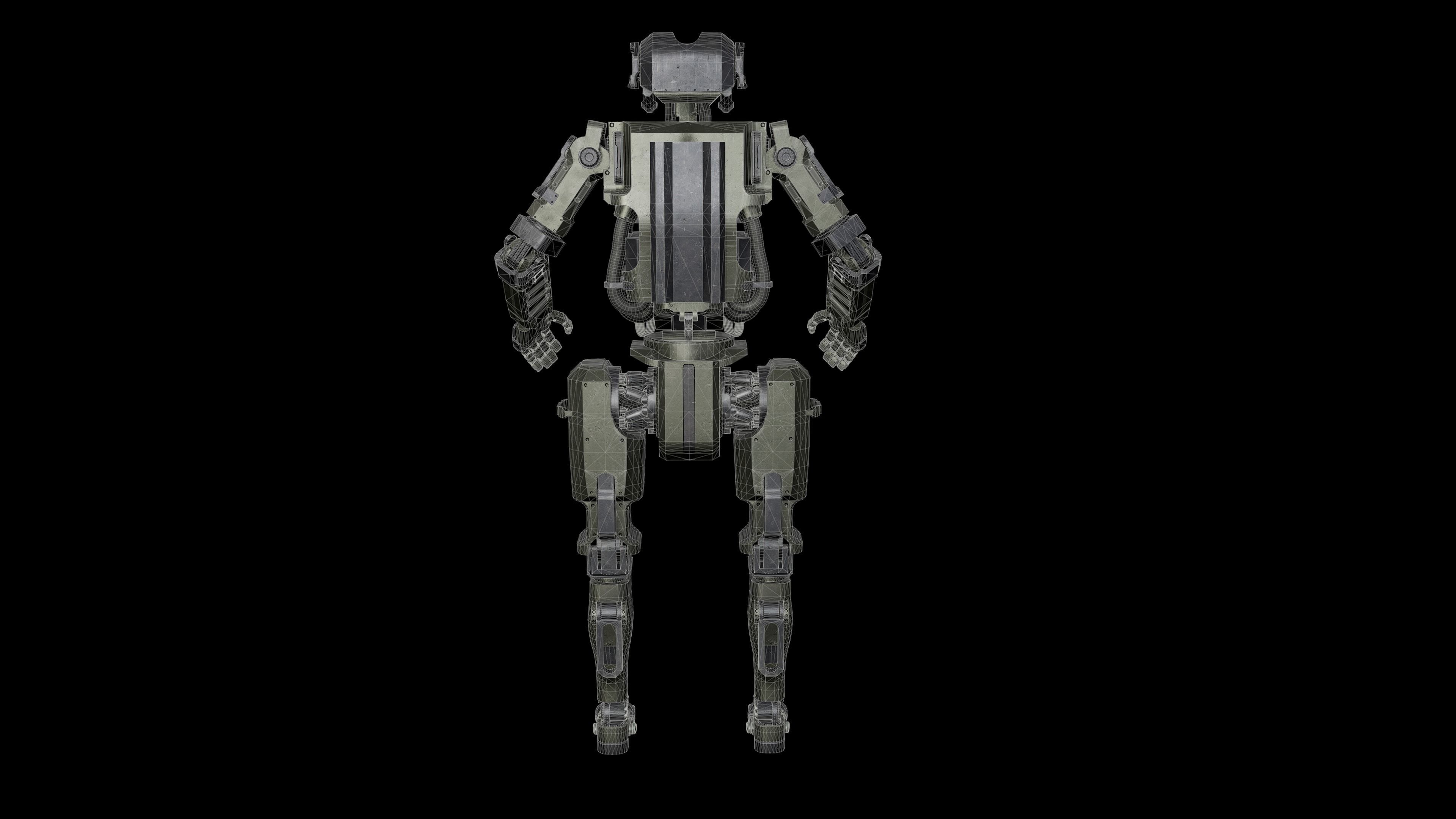Police Cyborg Robot Low-poly 3D model Low-poly 3D model_6