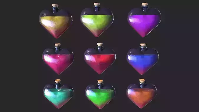 Love Potion Low-poly 3D model