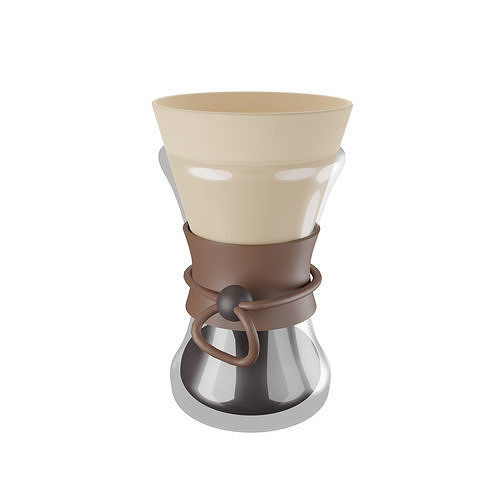CHEMEX coffee maker with handle Low-poly 3D model