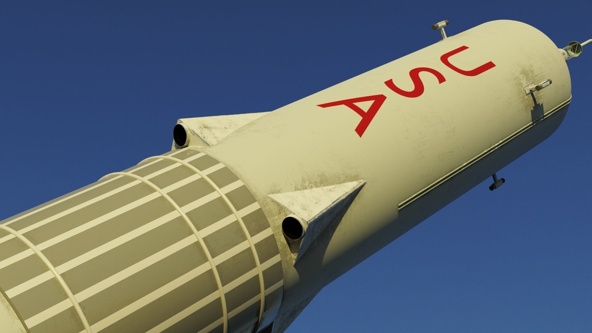 Rocket nasa Low-poly 3D model_9