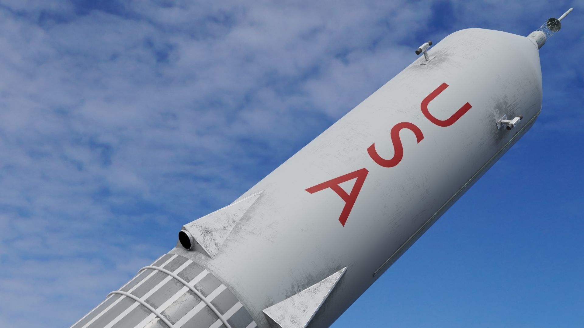 Rocket nasa Low-poly 3D model_24