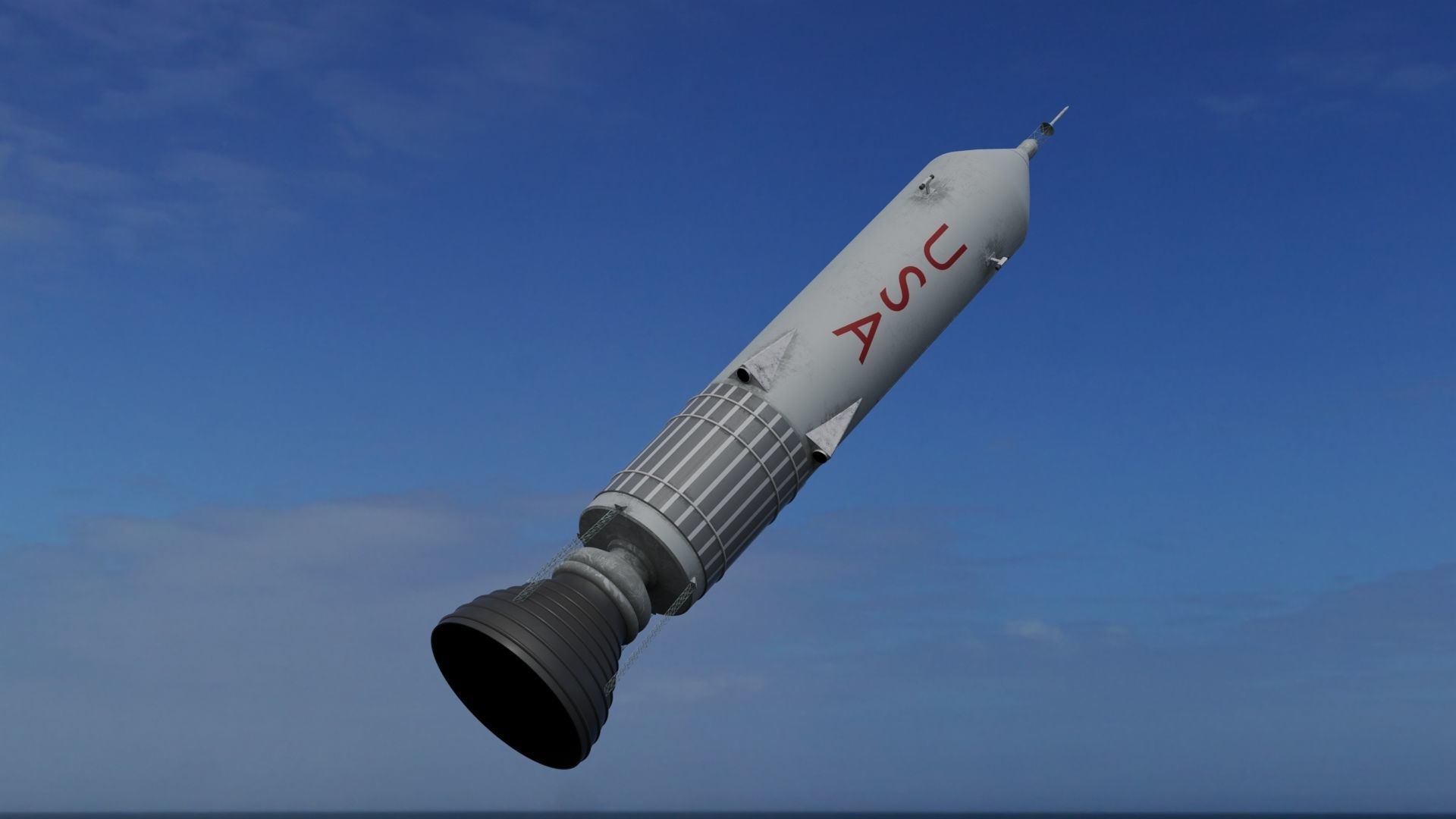 Rocket nasa Low-poly 3D model_27