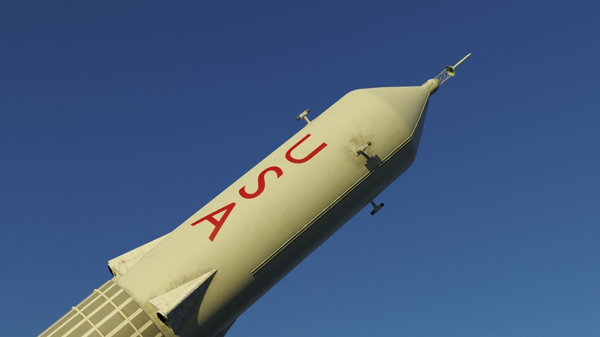 Rocket nasa Low-poly 3D model_7