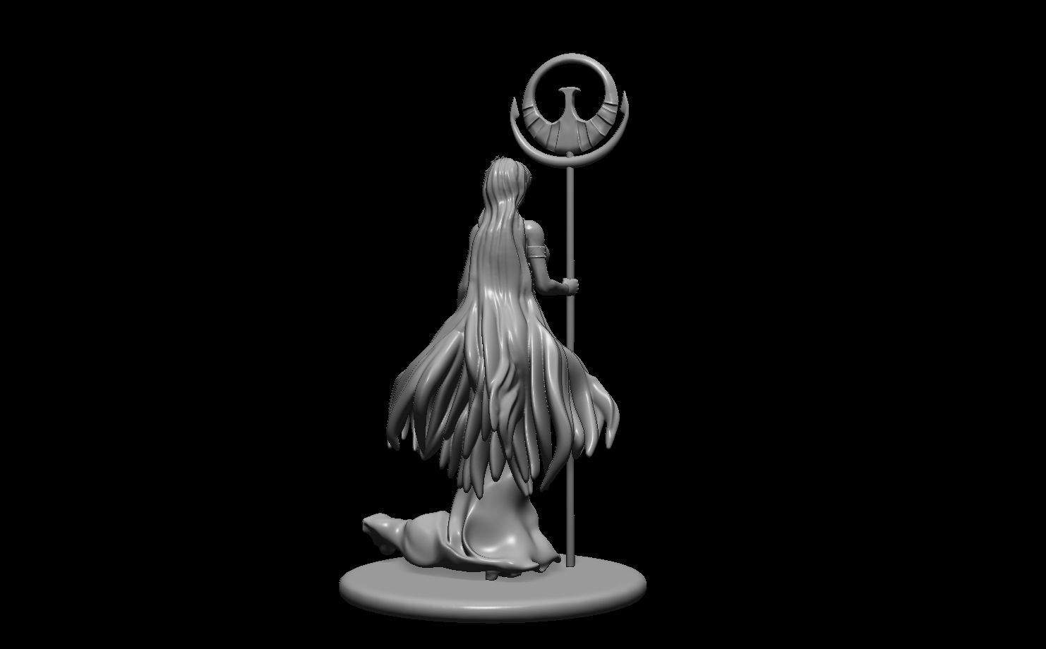 Saori Kido goddess athena Saint Seiya Fanart 3D print model_7