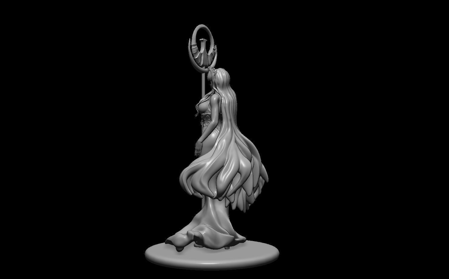 Saori Kido goddess athena Saint Seiya Fanart 3D print model_5