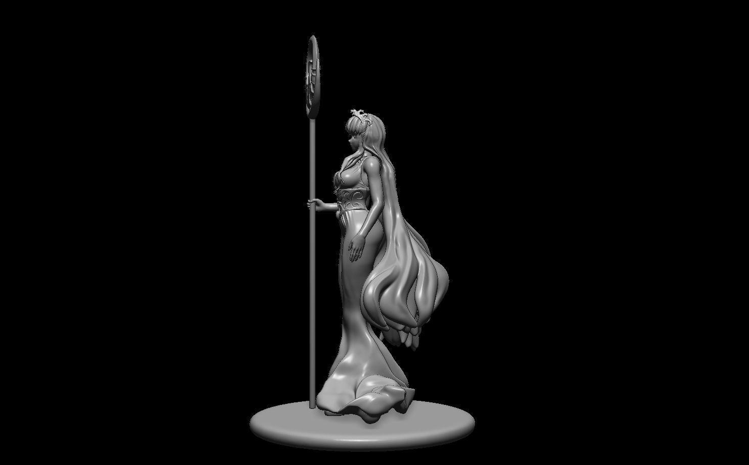Saori Kido goddess athena Saint Seiya Fanart 3D print model_4