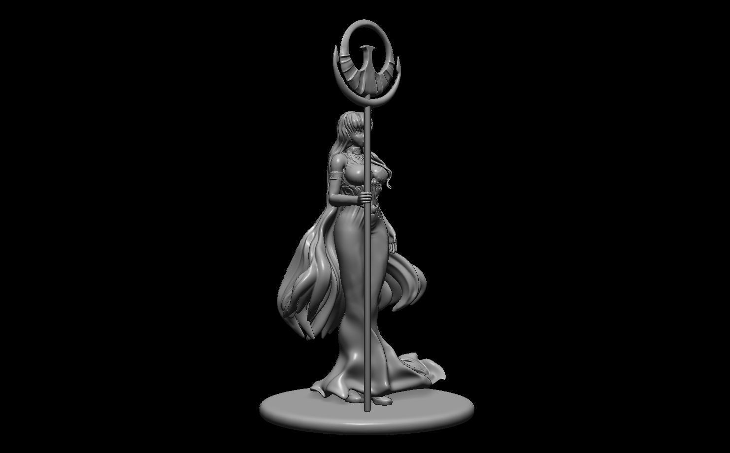 Saori Kido goddess athena Saint Seiya Fanart 3D print model_10