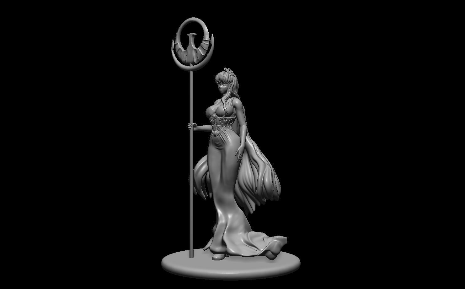 Saori Kido goddess athena Saint Seiya Fanart 3D print model_3