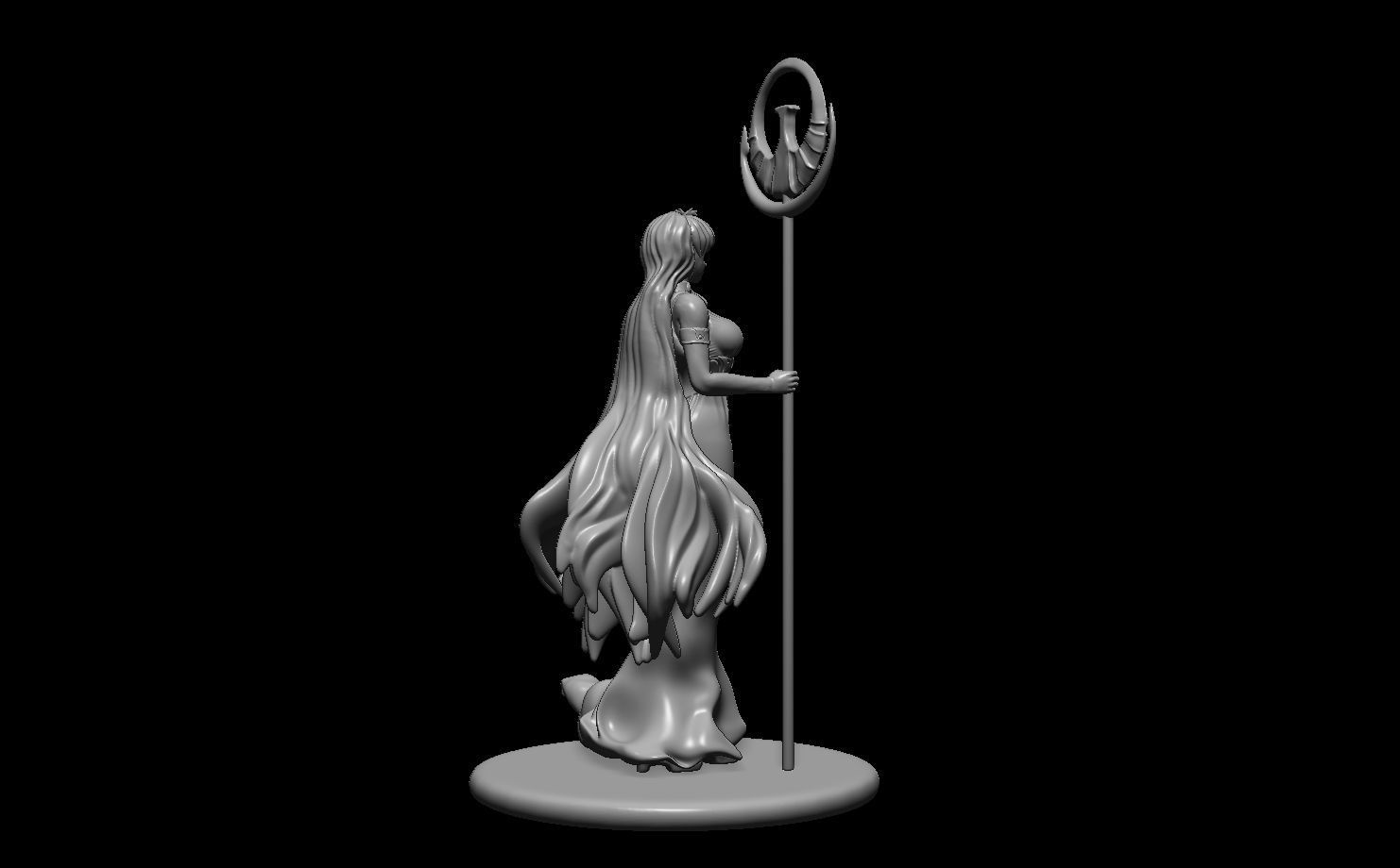 Saori Kido goddess athena Saint Seiya Fanart 3D print model_8