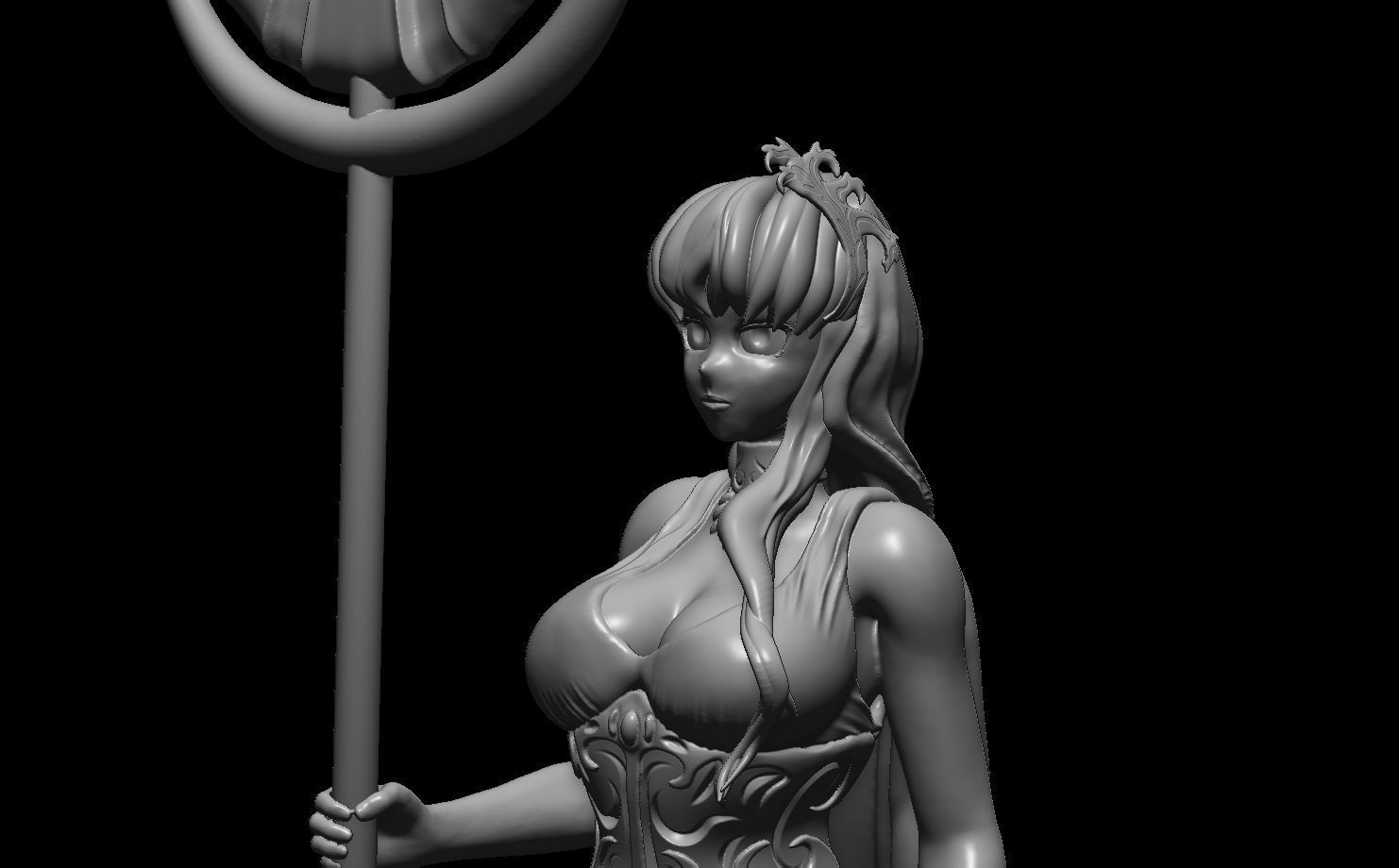 Saori Kido goddess athena Saint Seiya Fanart 3D print model_1