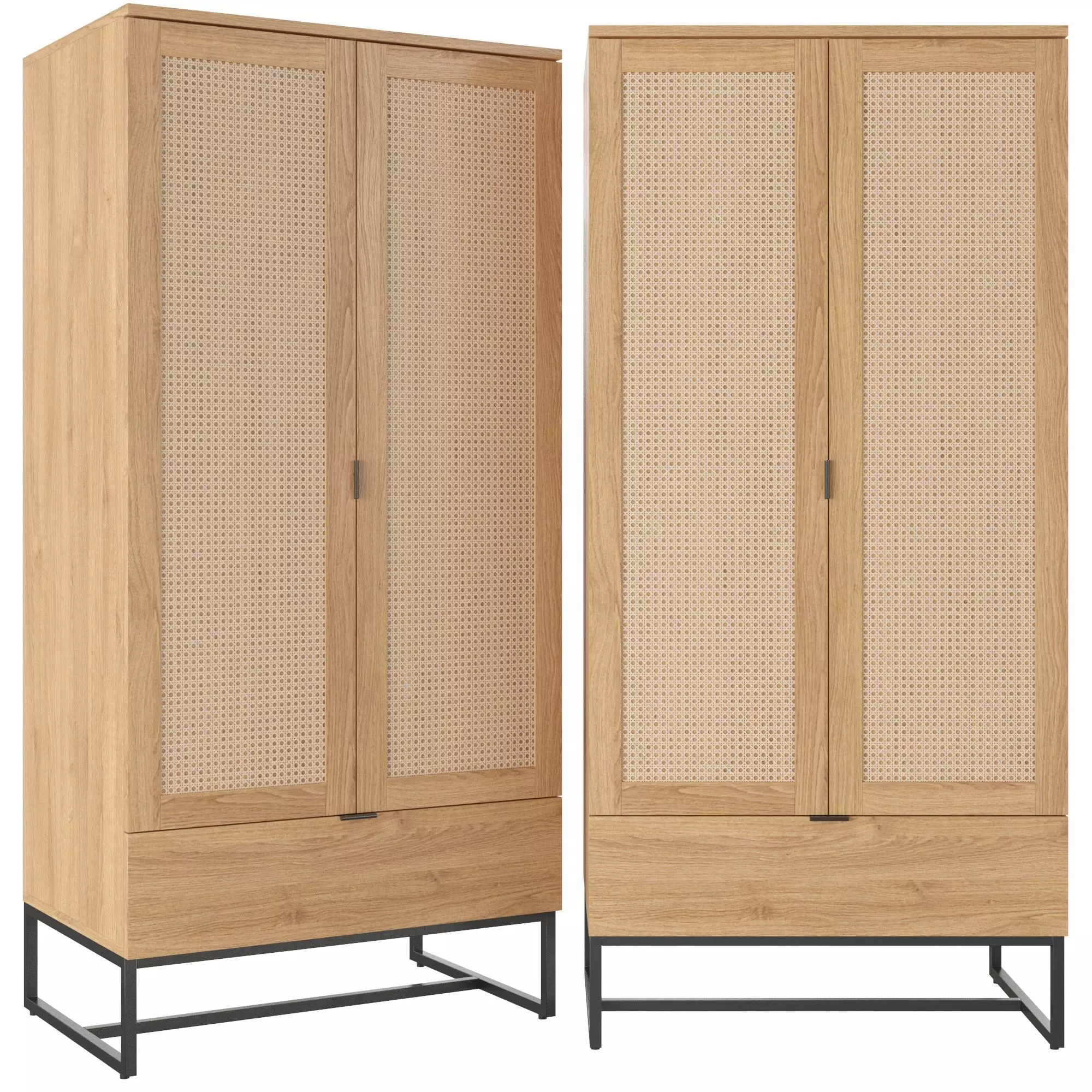 Scandinavian style wardrobe 3D model_0