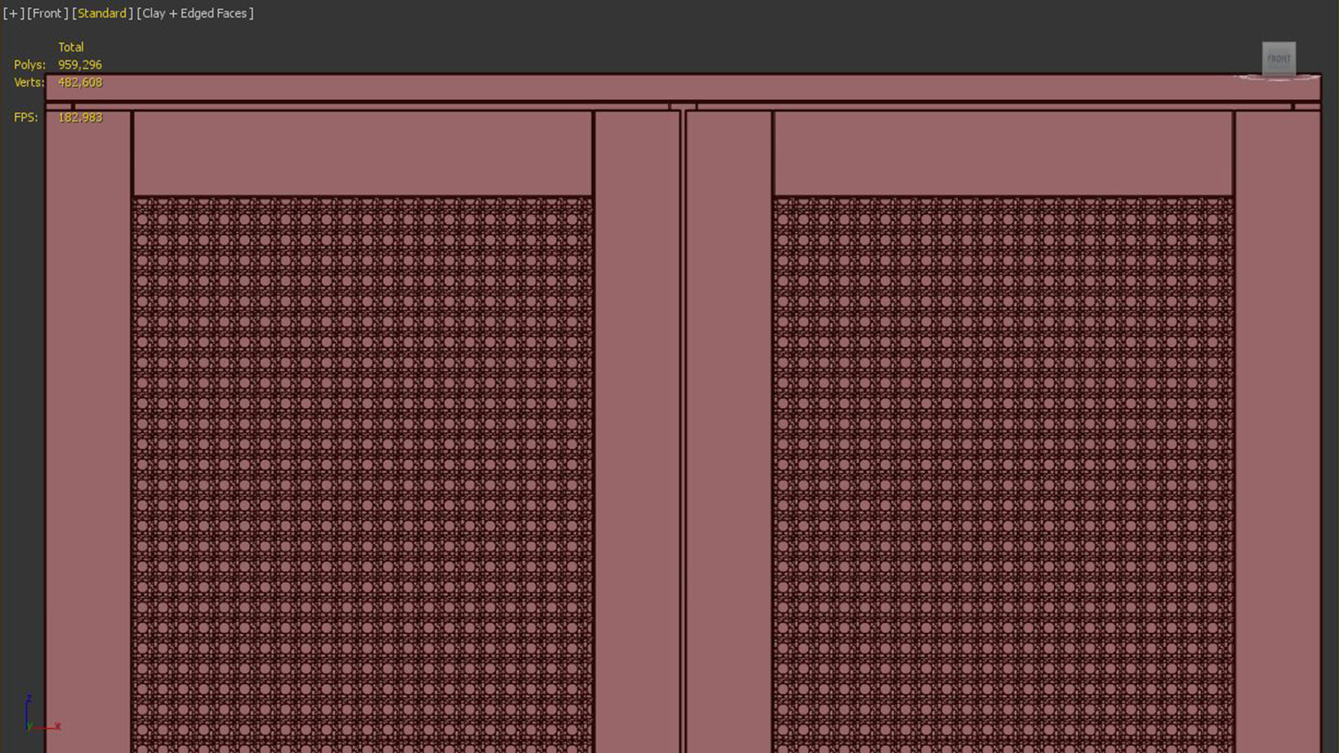 Scandinavian style wardrobe 3D model_3