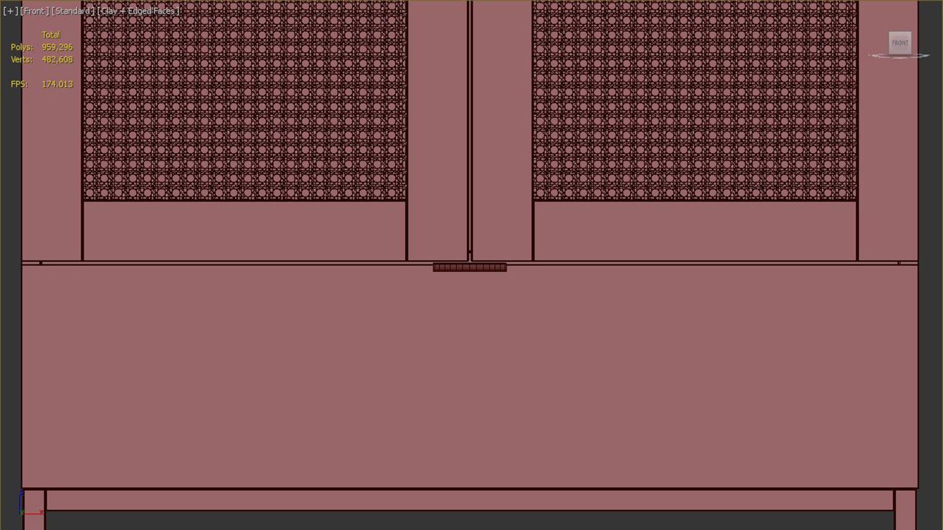 Scandinavian style wardrobe 3D model_4