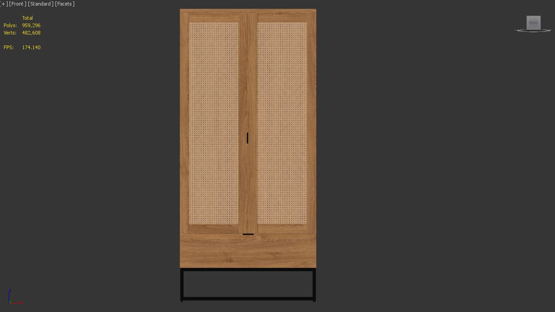 Scandinavian style wardrobe 3D model_5