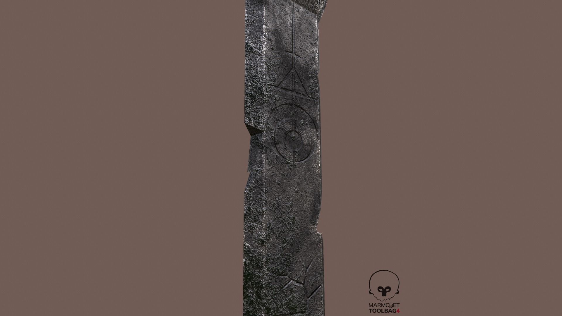  Demon Sword Statue Free low-poly 3D model_5