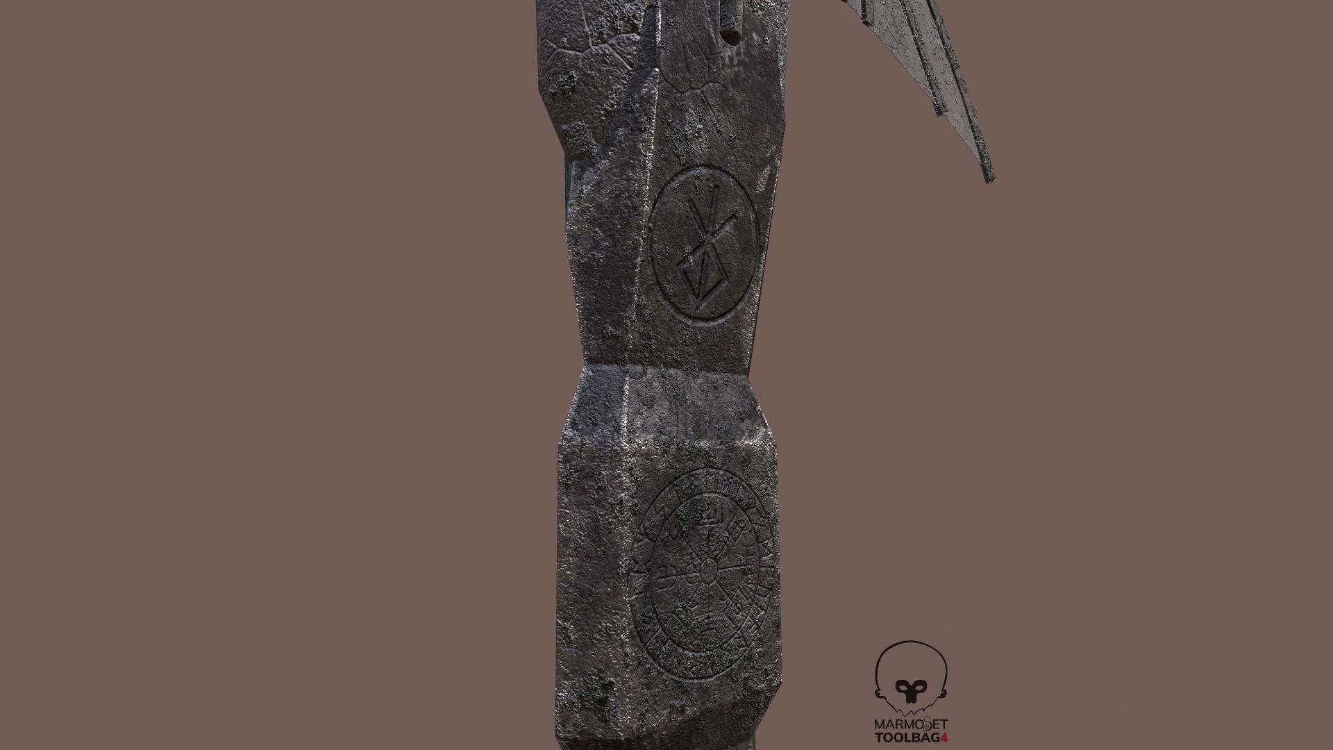  Demon Sword Statue Free low-poly 3D model_6