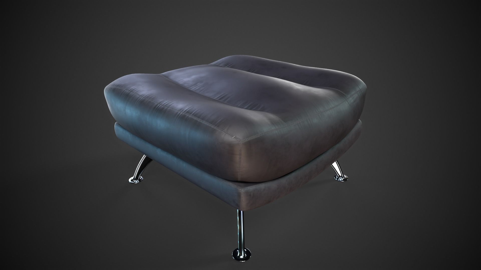 Swivel Chair Low-poly 3D model_5