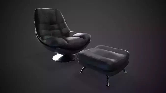 Swivel Chair Low-poly 3D model
