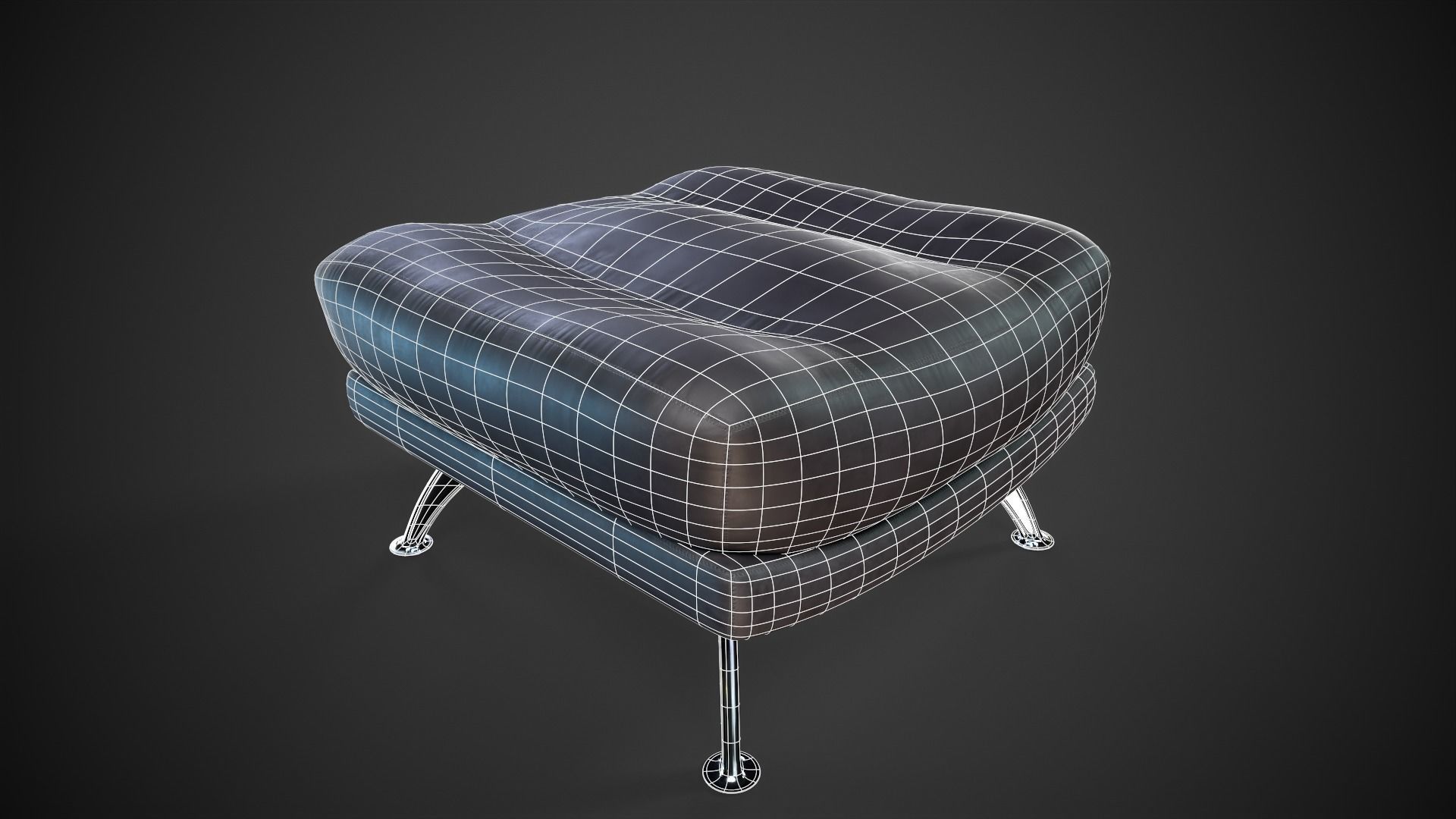 Swivel Chair Low-poly 3D model_11