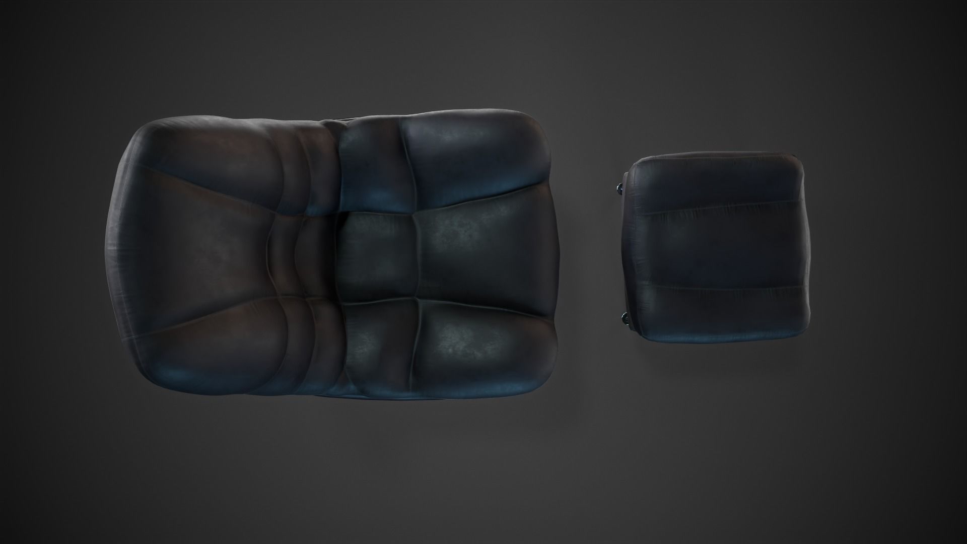 Swivel Chair Low-poly 3D model_2