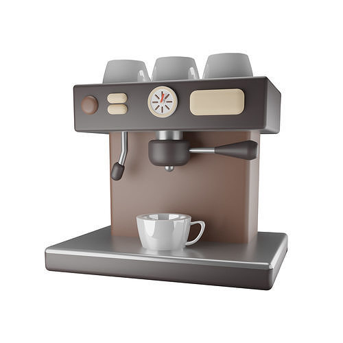 ESPRESSO MACHINE Low-poly 3D model