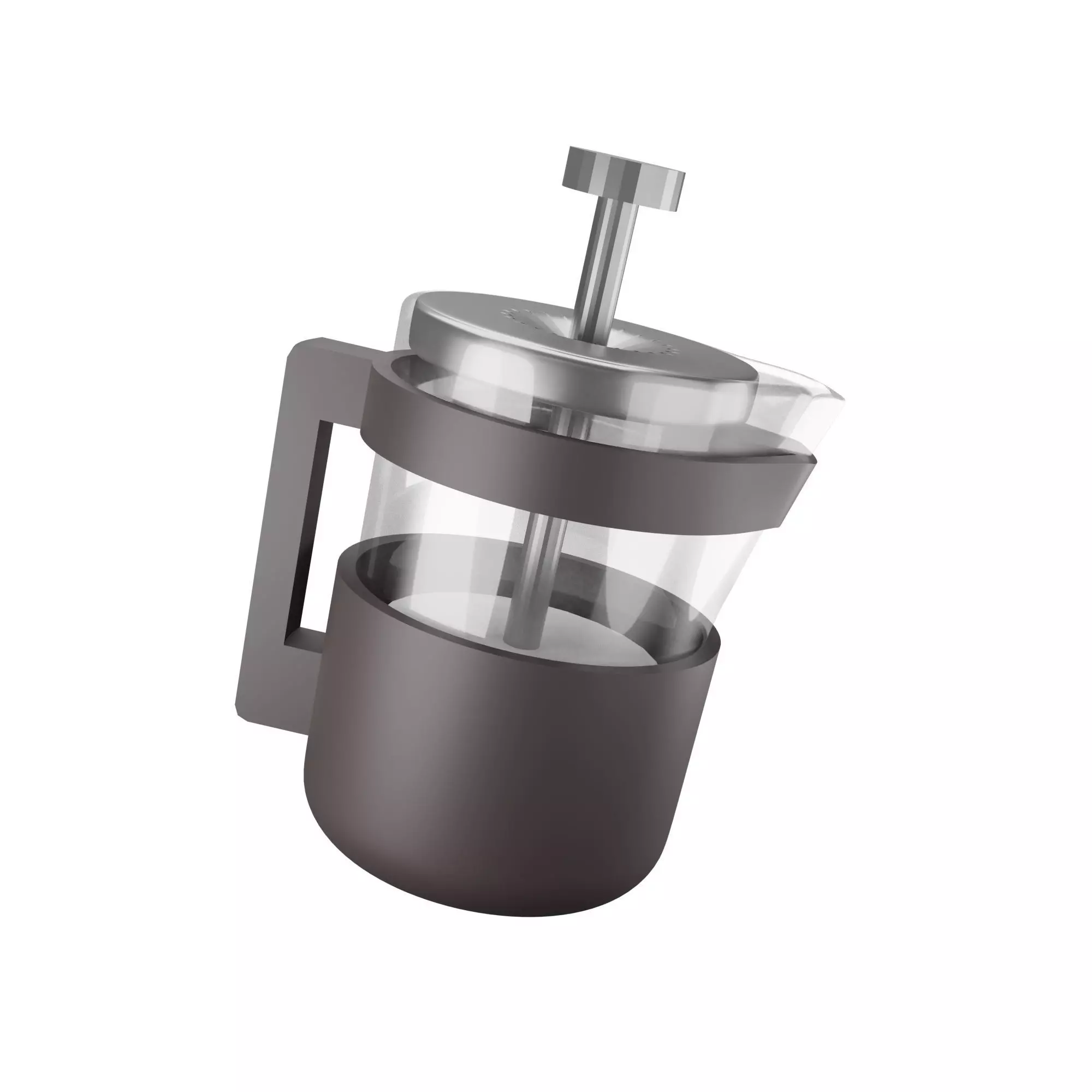 FRENCH PRESS Low-poly 3D model_0