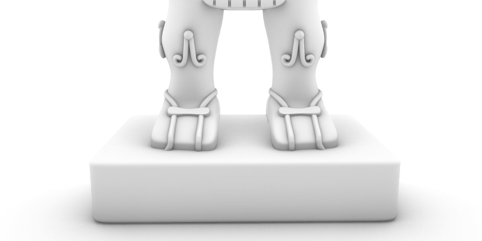 aztec statue 3D print model_5