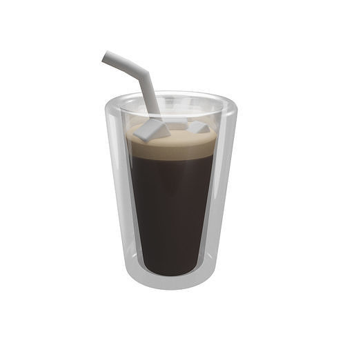 ICED COFFEE Low-poly 3D model