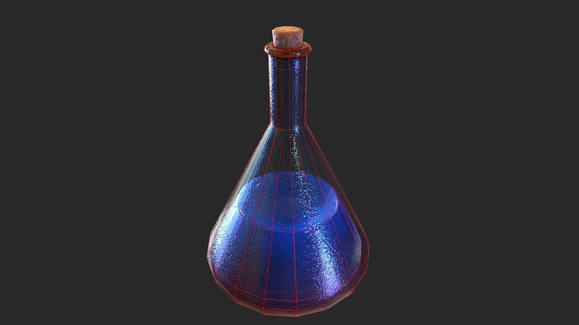 Potion Test Tube Low-poly 3D model_19