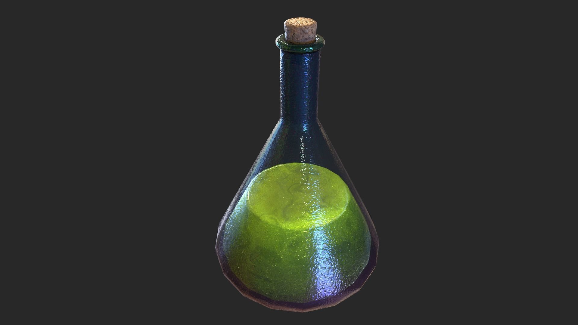 Potion Test Tube Low-poly 3D model_17