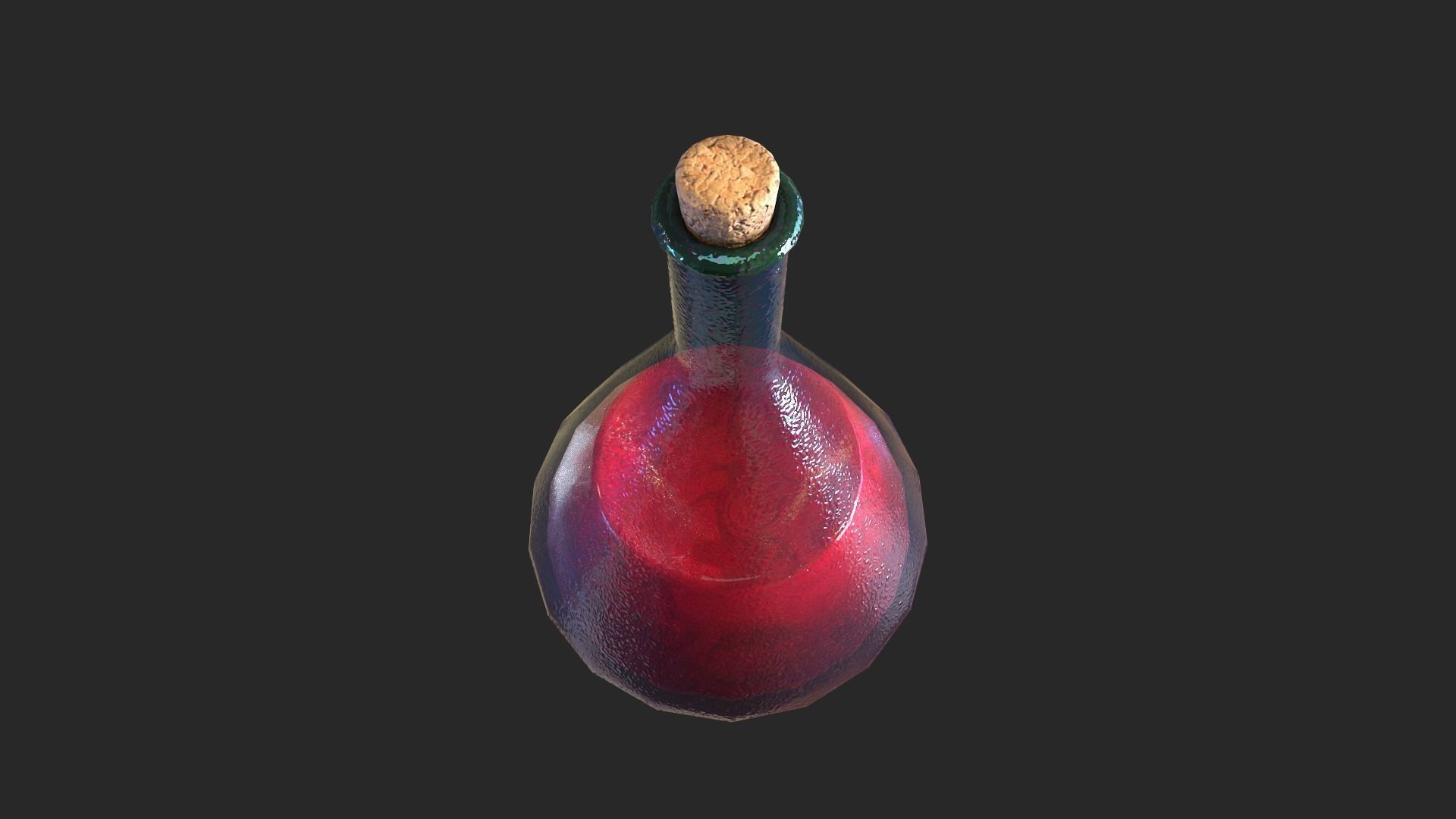 Potion Test Tube Low-poly 3D model_7