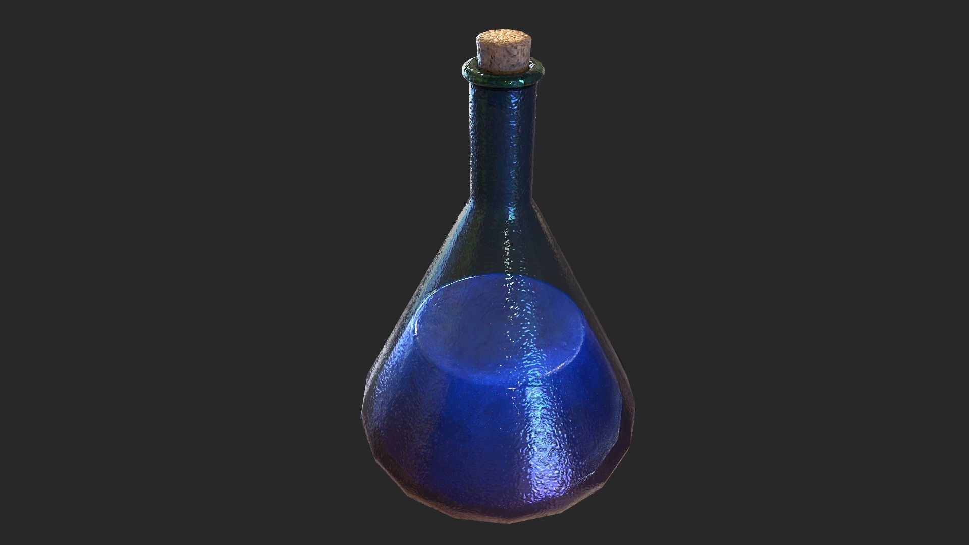 Potion Test Tube Low-poly 3D model_11