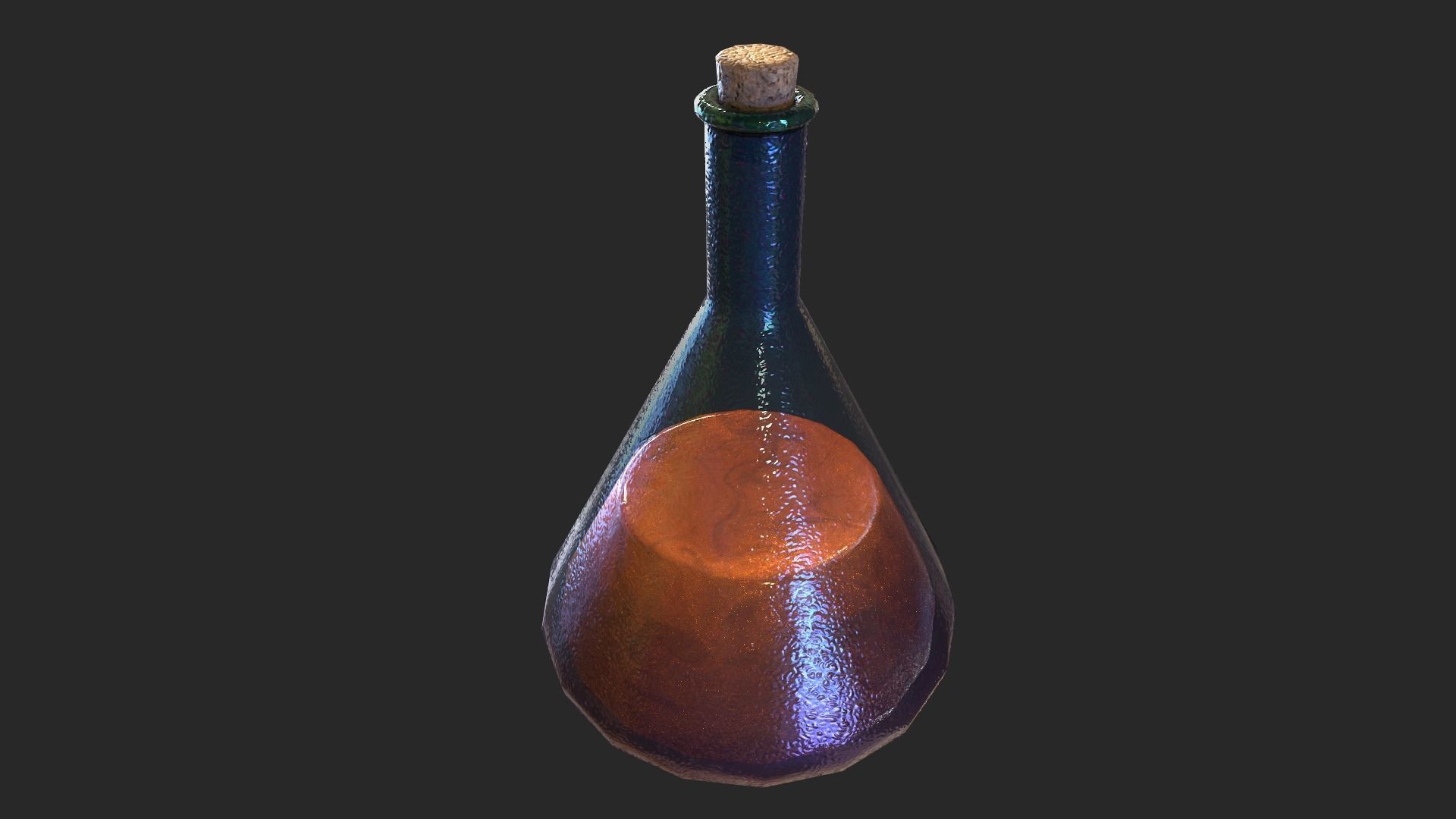 Potion Test Tube Low-poly 3D model_14