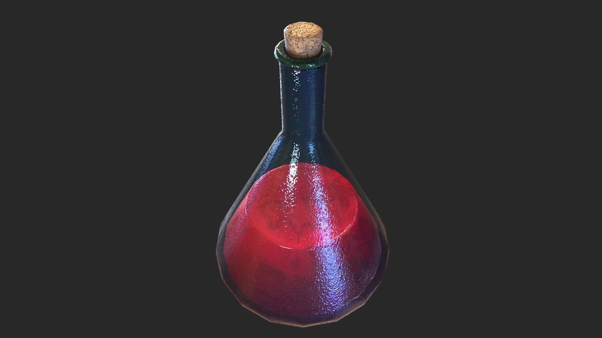 Potion Test Tube Low-poly 3D model_5