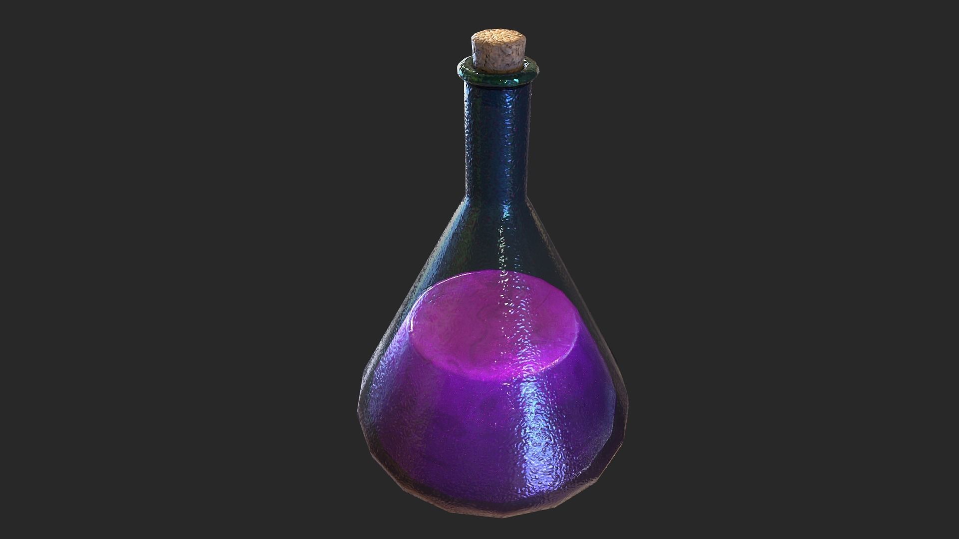 Potion Test Tube Low-poly 3D model_16