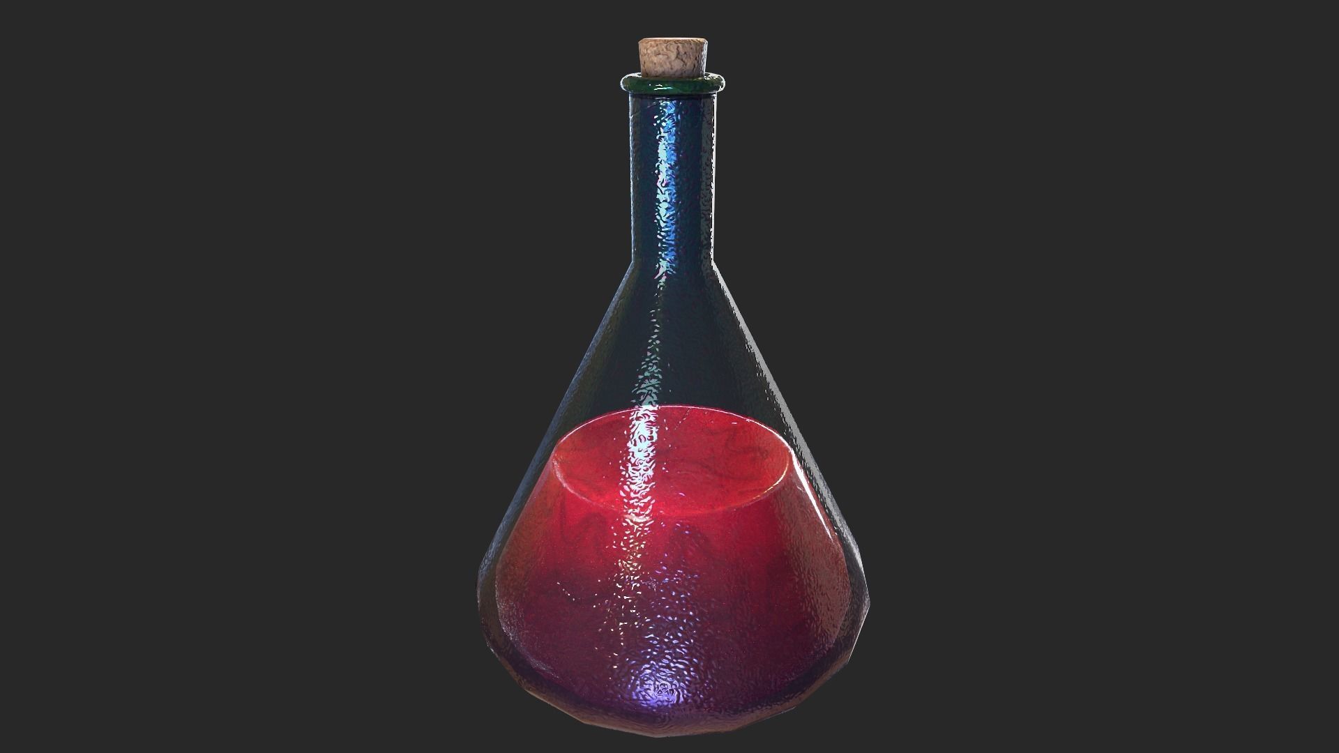 Potion Test Tube Low-poly 3D model_8