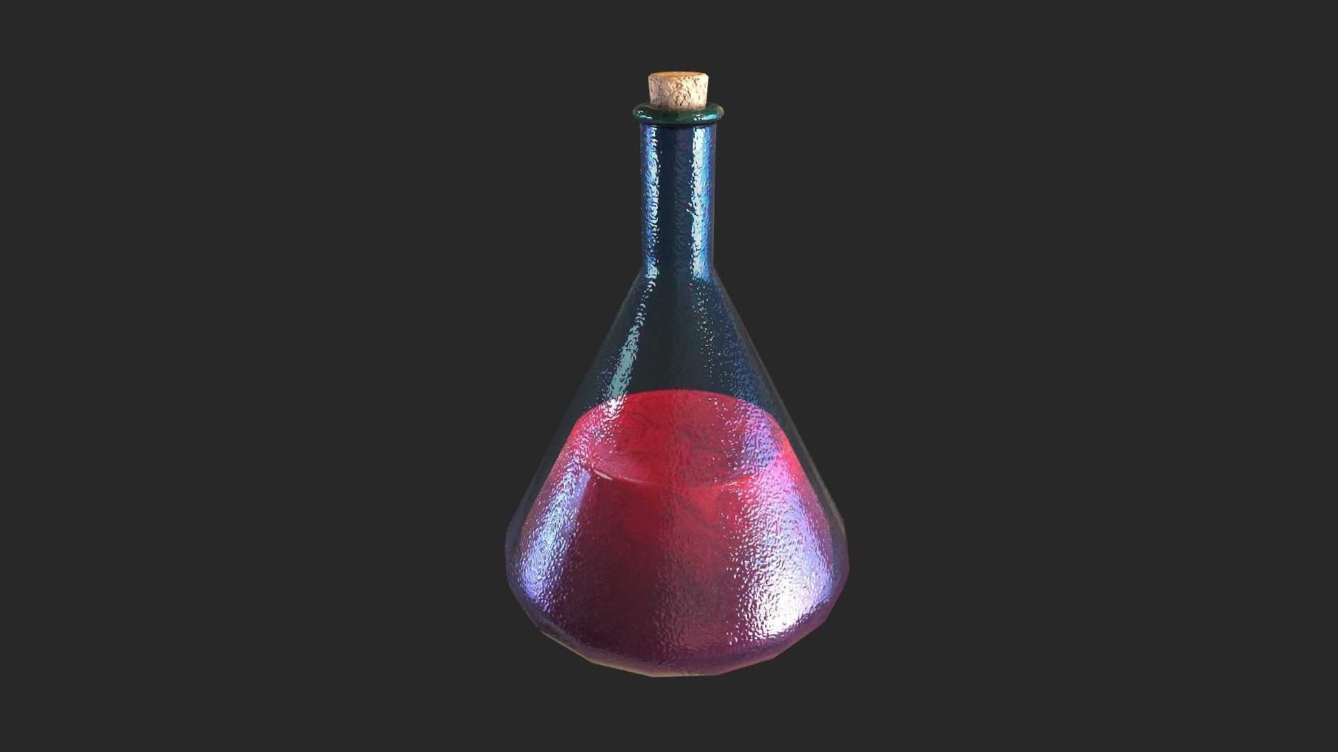 Potion Test Tube Low-poly 3D model_6