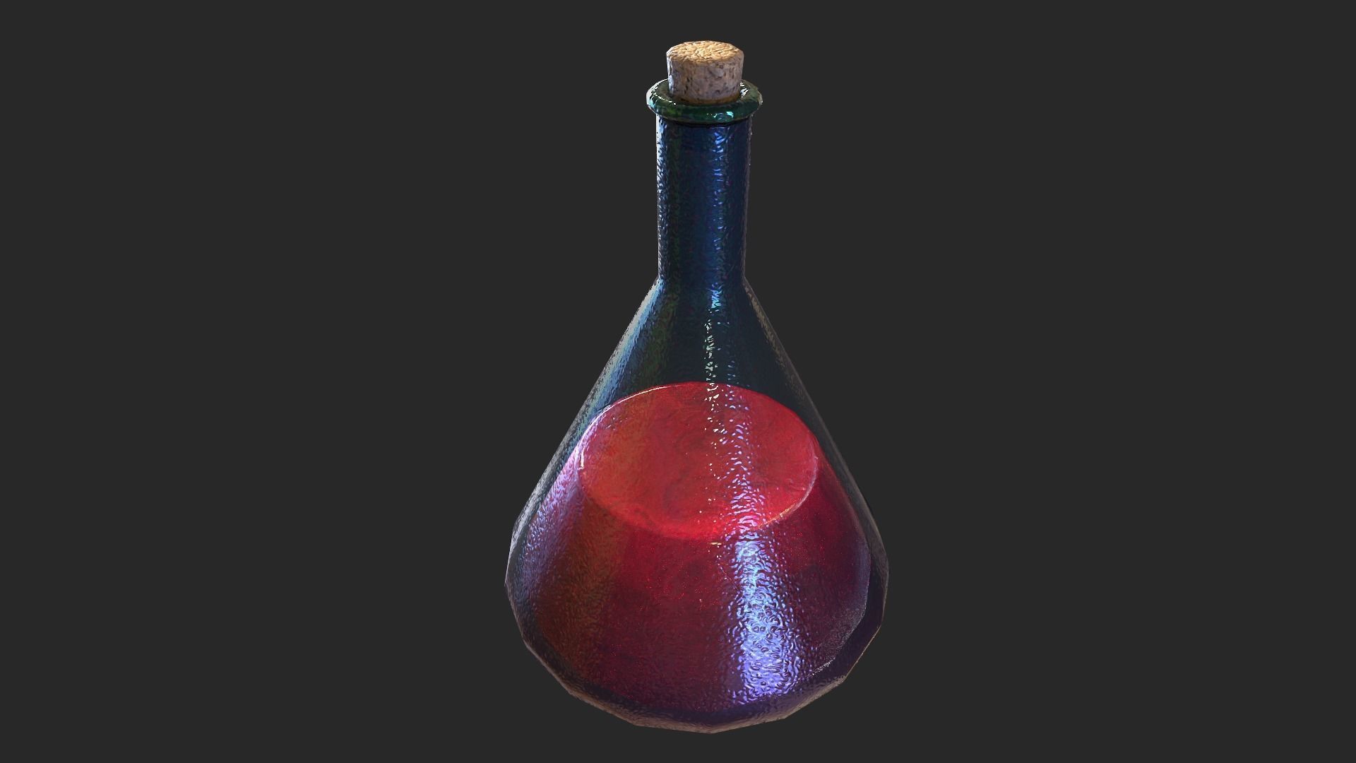 Potion Test Tube Low-poly 3D model_10