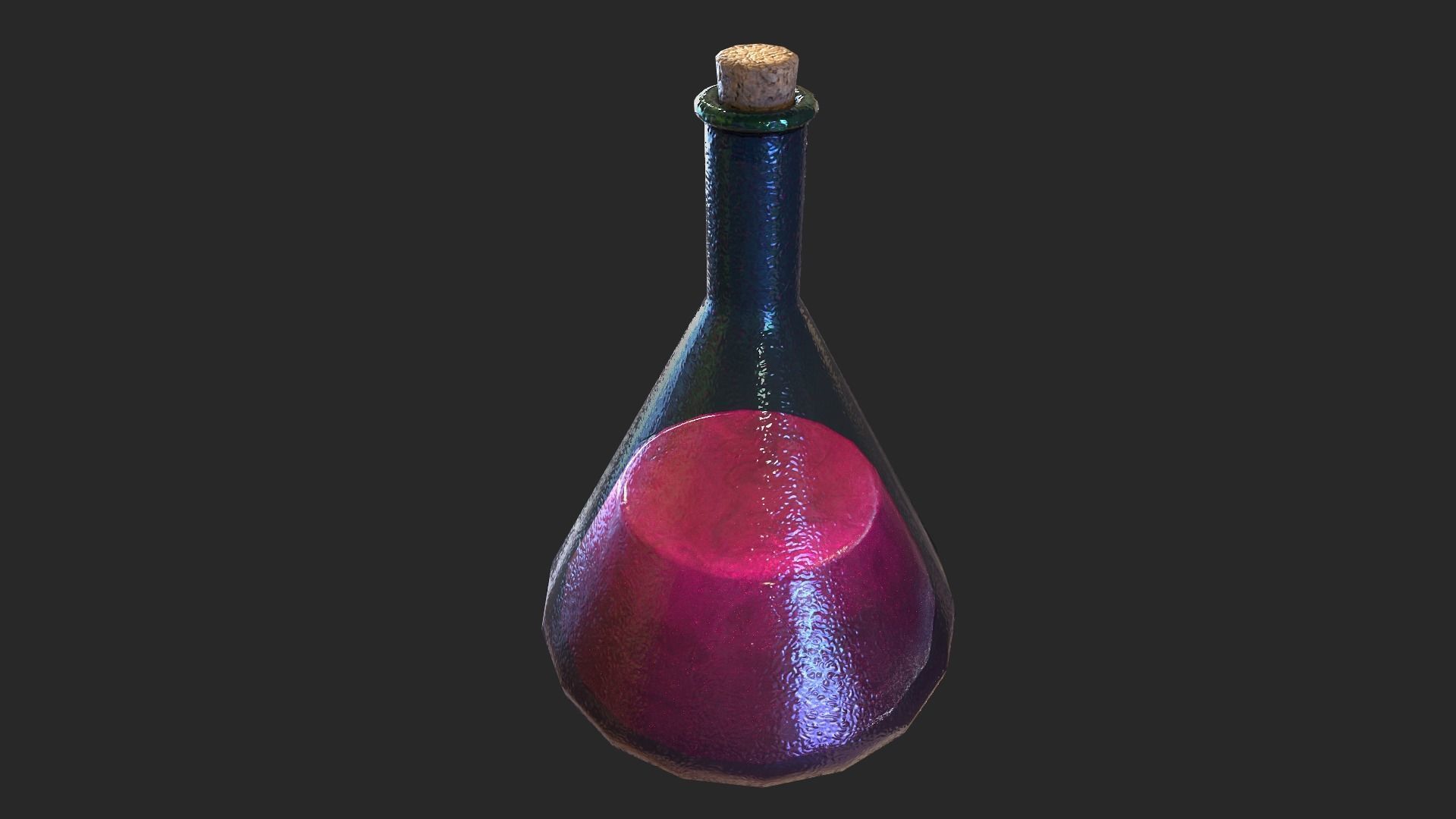 Potion Test Tube Low-poly 3D model_15
