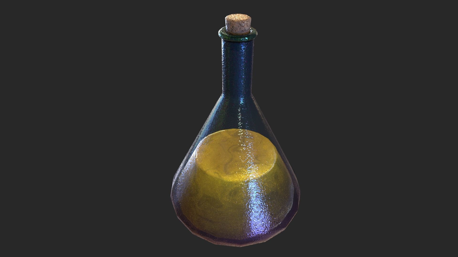 Potion Test Tube Low-poly 3D model_9