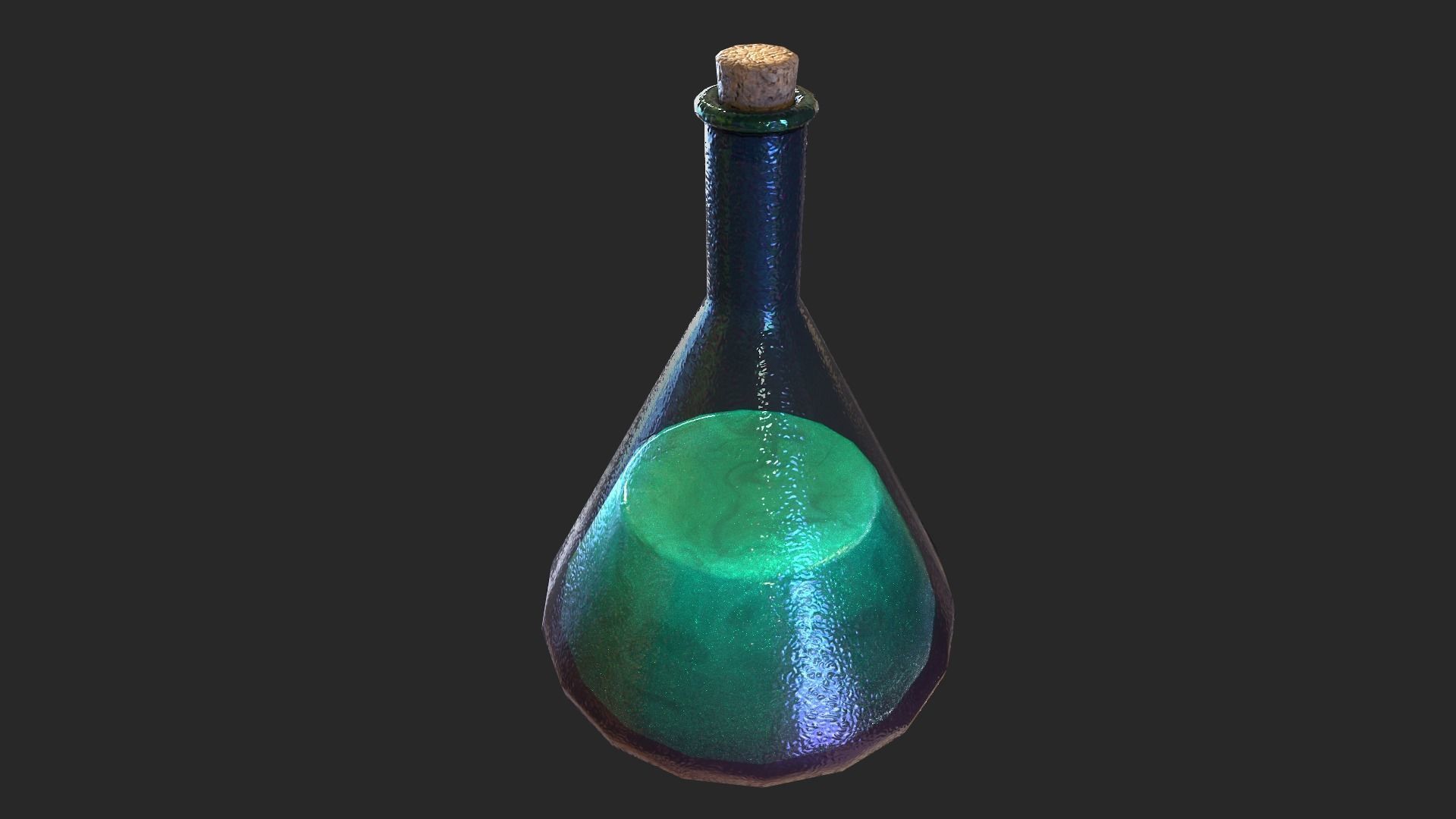 Potion Test Tube Low-poly 3D model_18