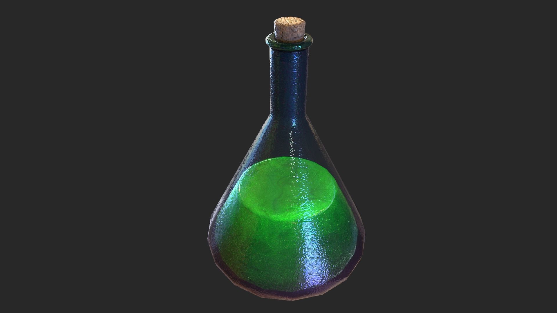 Potion Test Tube Low-poly 3D model_13