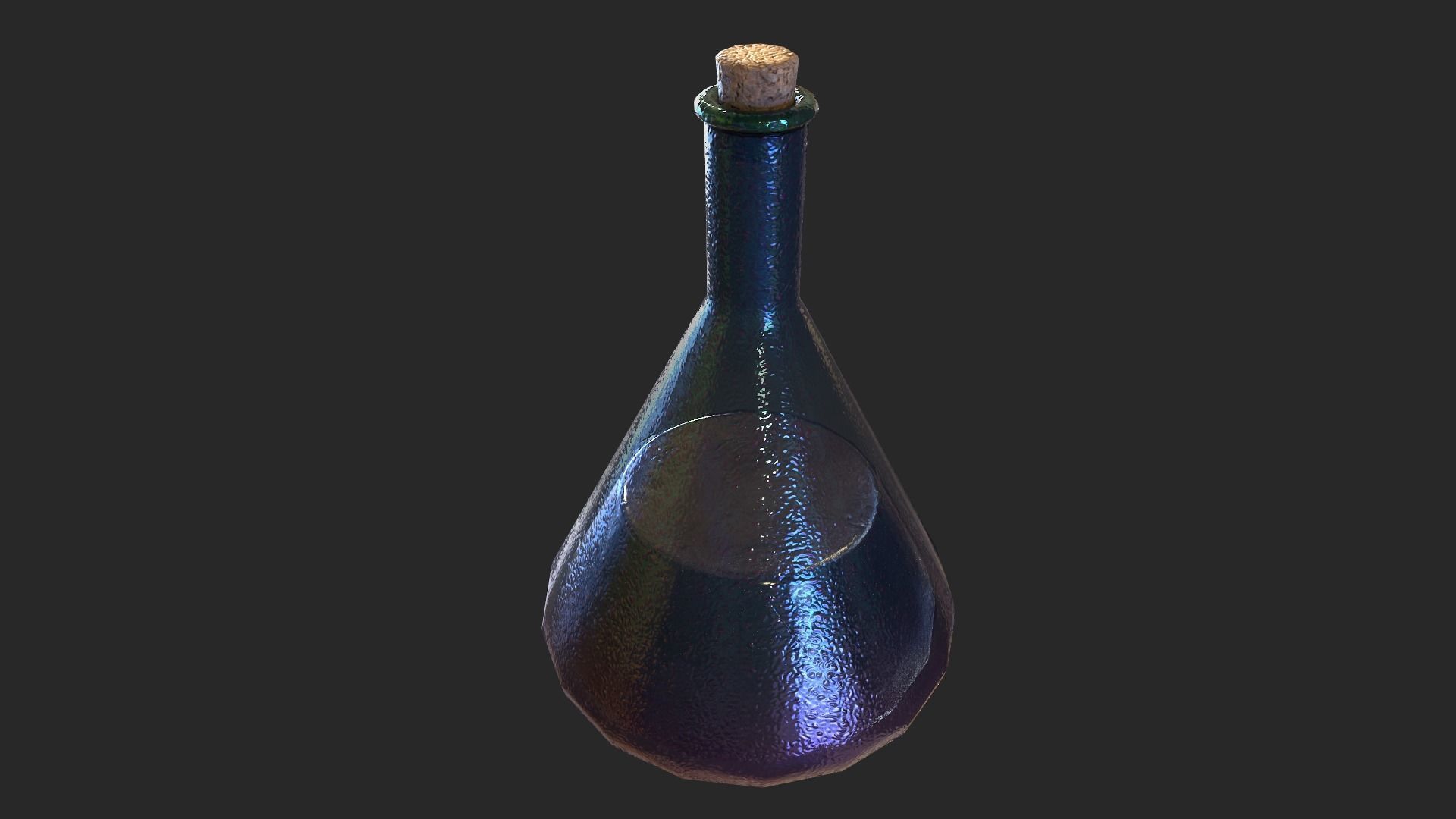Potion Test Tube Low-poly 3D model_12